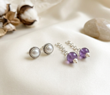 Amethyst Drop Detachable Earring