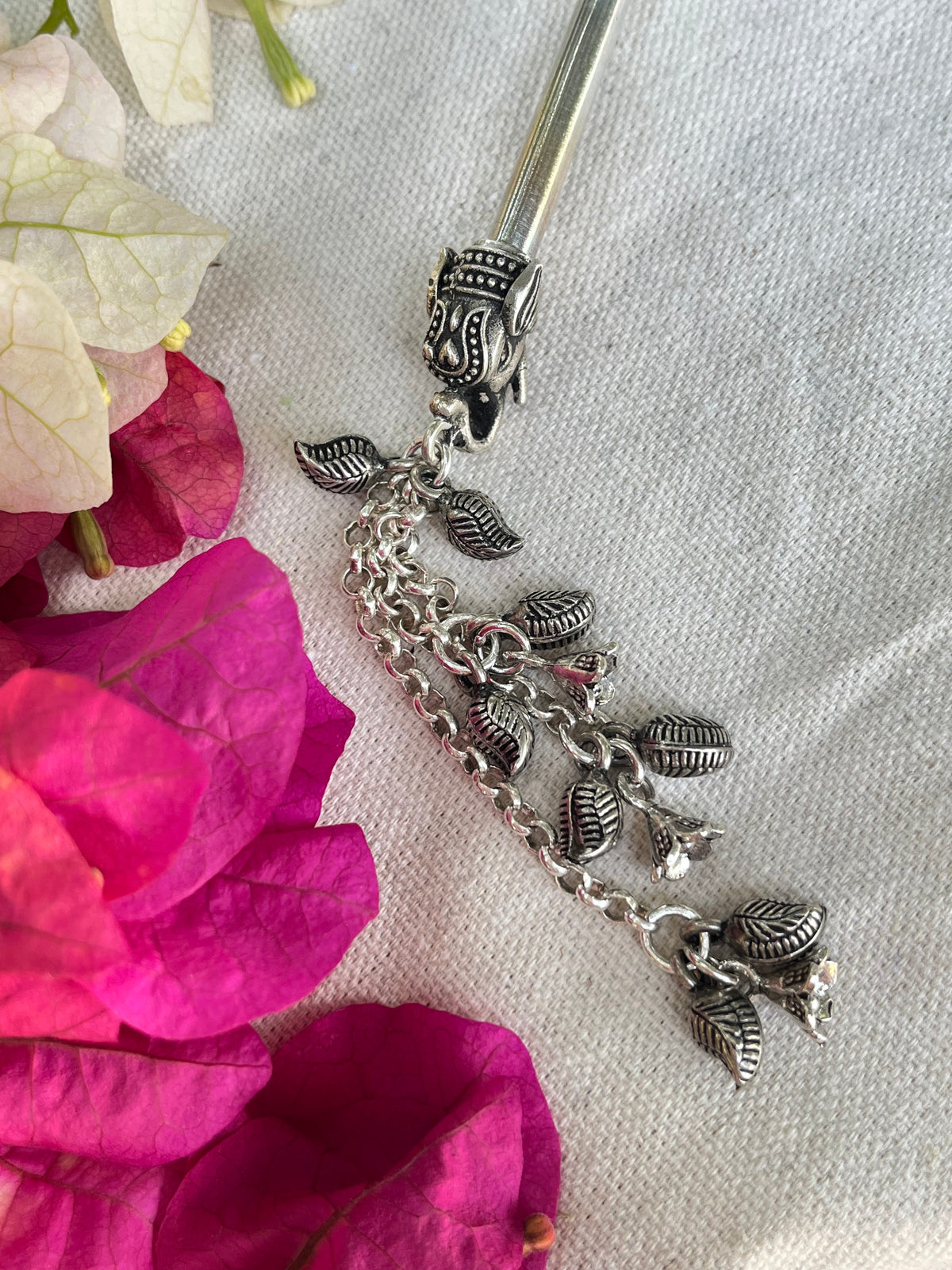 Elephant Carved Flower Hanging Juda Stick