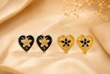 Enamel Heart Studs