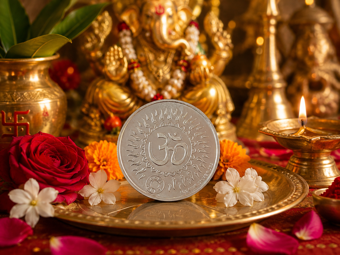 Laxmi Ganesh Silver Coin 10 gm