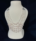 Multilayer Pearl and Rose Quartz Necklace