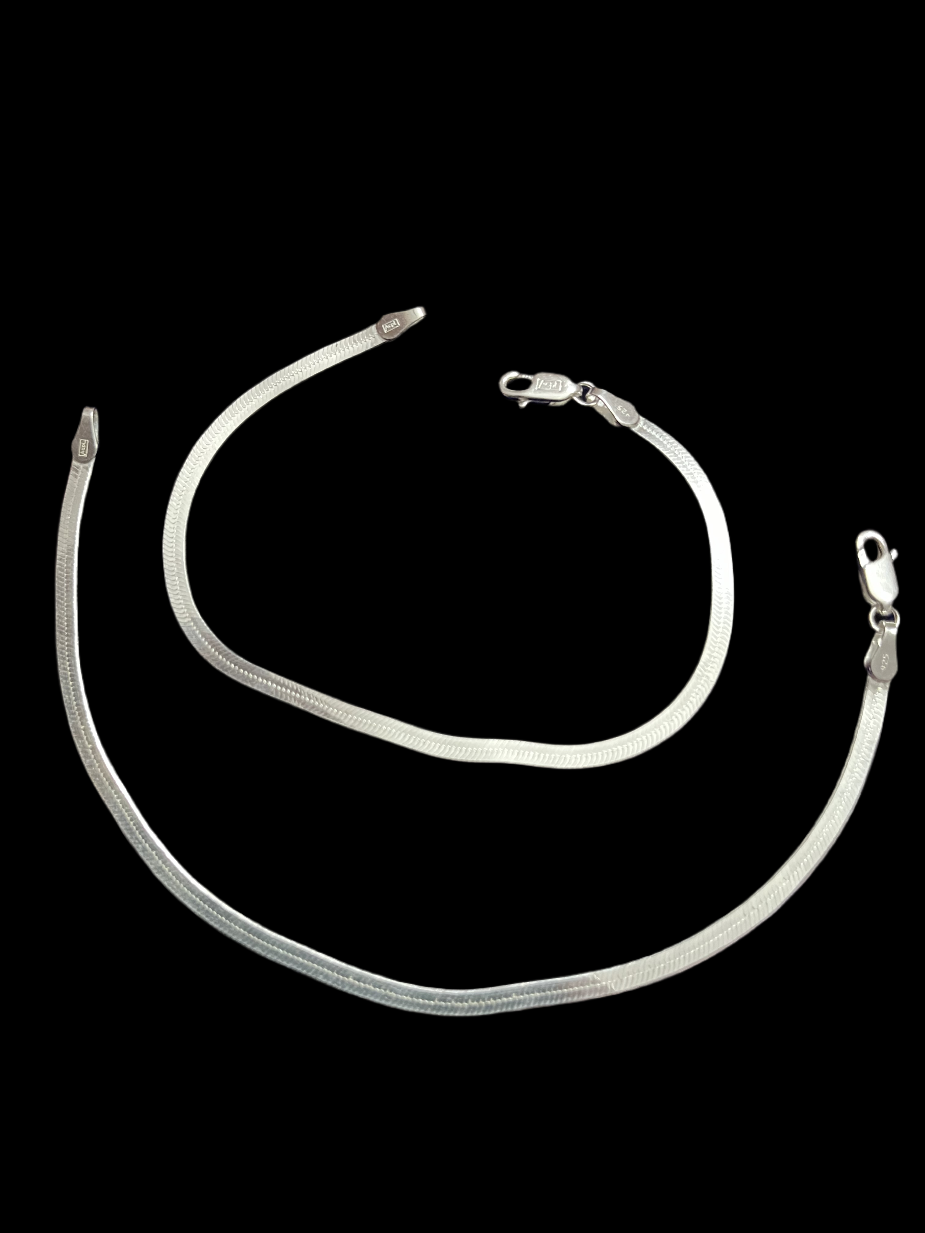 Sterling Flat Chain Baby Anklet
