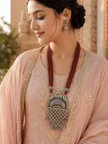 Vintage Inspired Flower Jaal Necklace