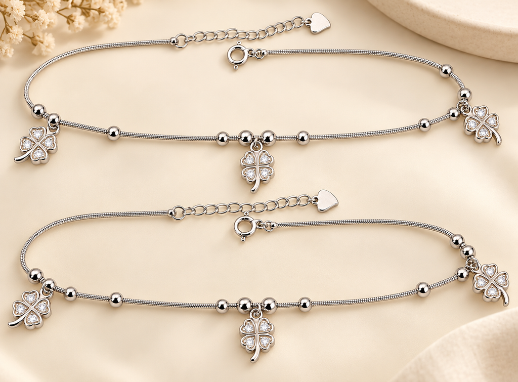 Cubic Zircon Charms Anklet