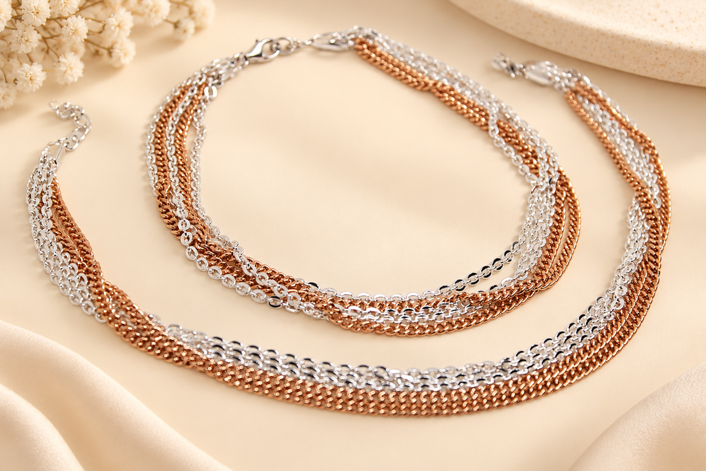 Dual Tone Chain Anklet