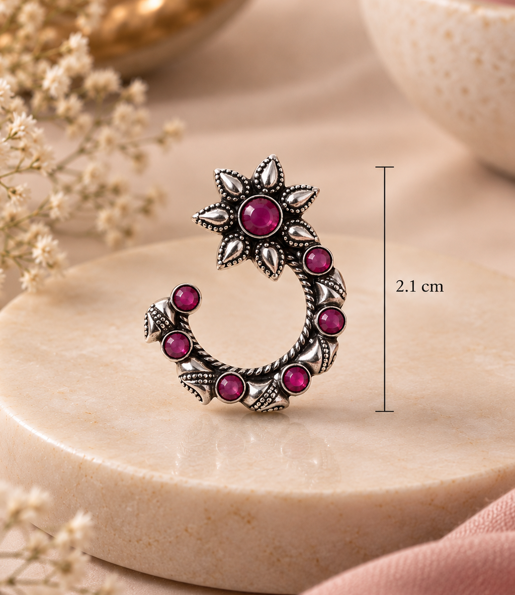 Flower Moon Nose Pin (Pierce)