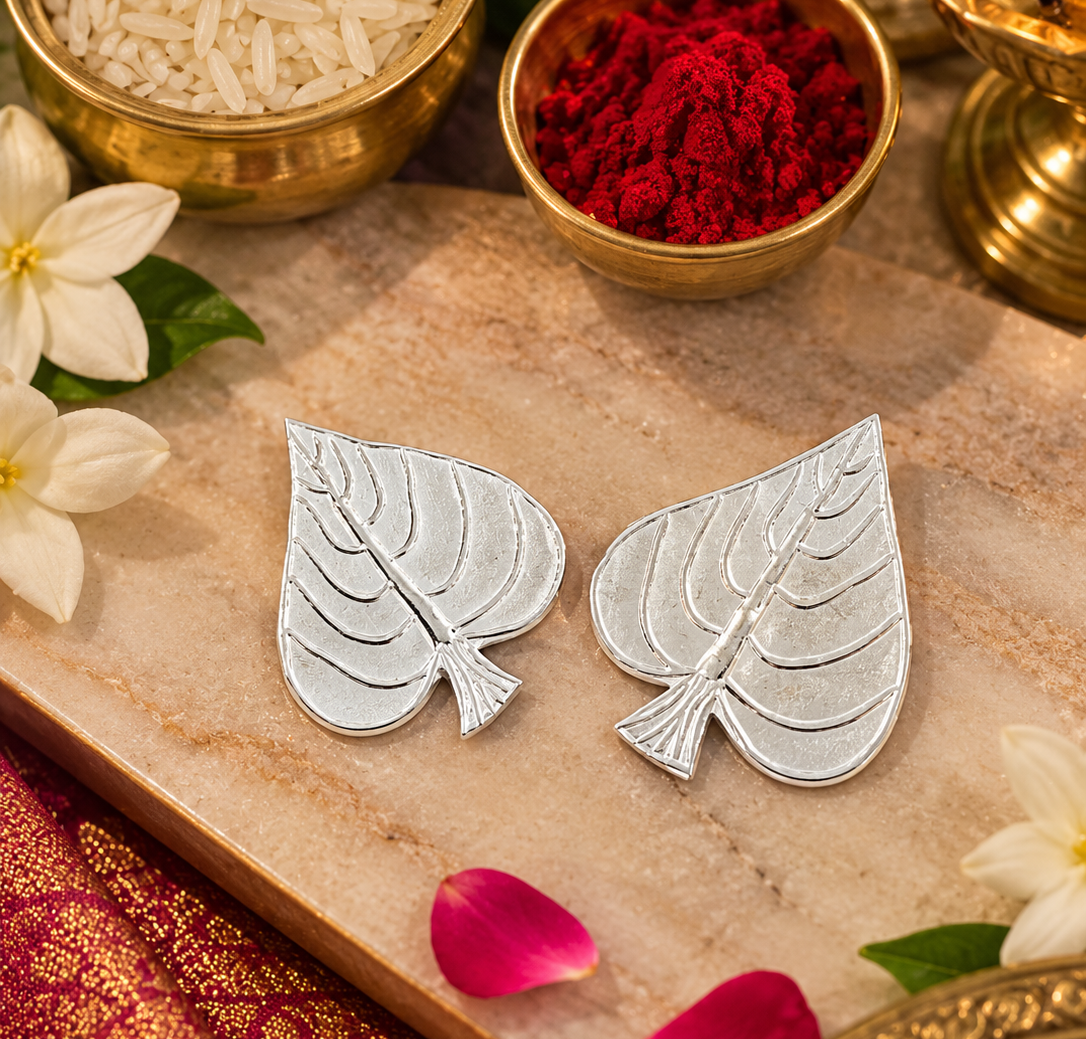Solid Silver Pan Leaf