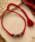 Carved Two Bead Necklace