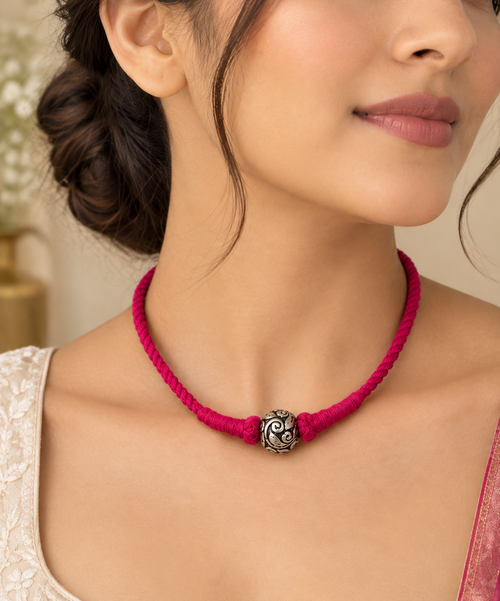 Carved One Bead Necklace