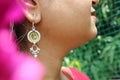 Handpainted Ghungroo Drop OM Earring