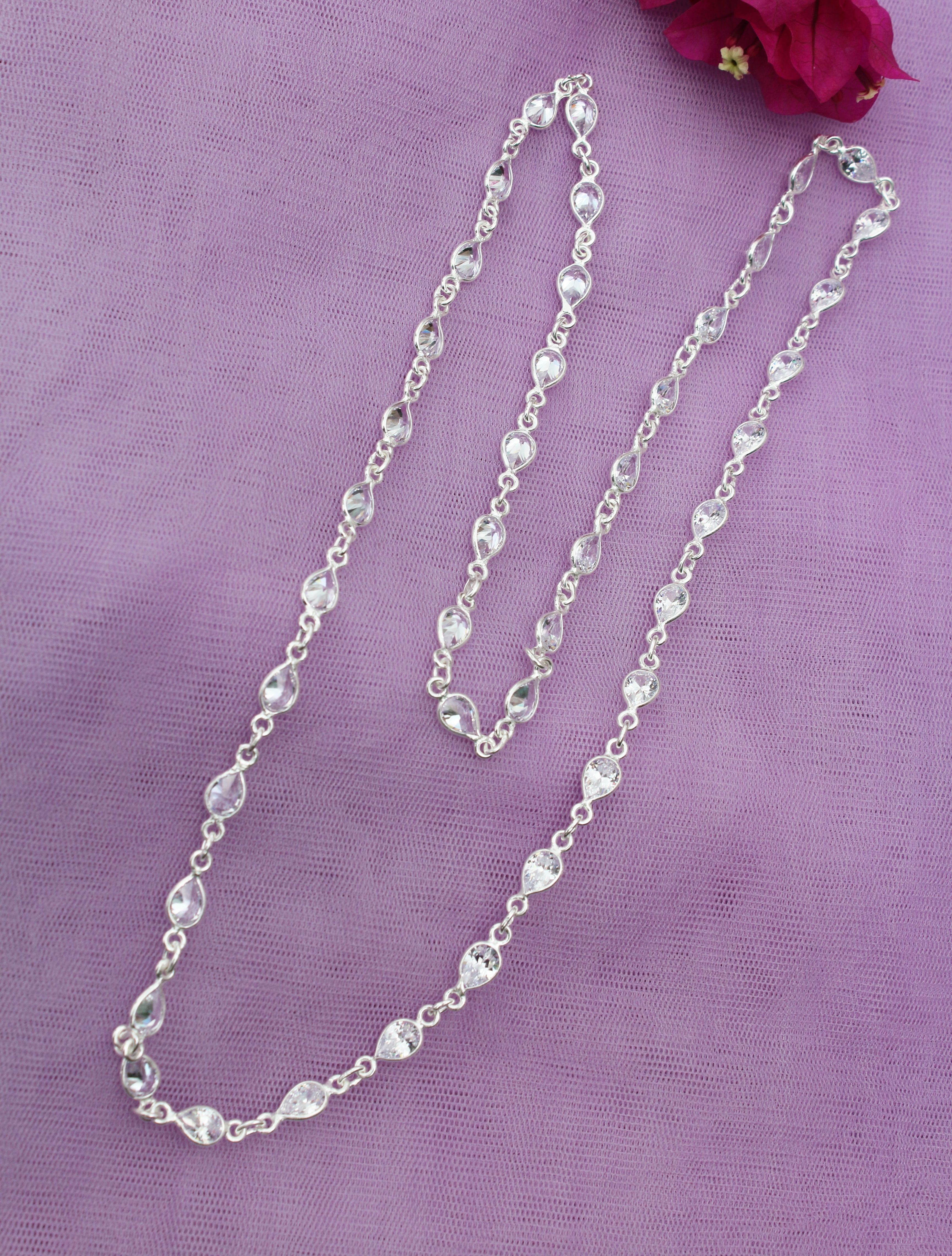 Glass Long Chain Necklace