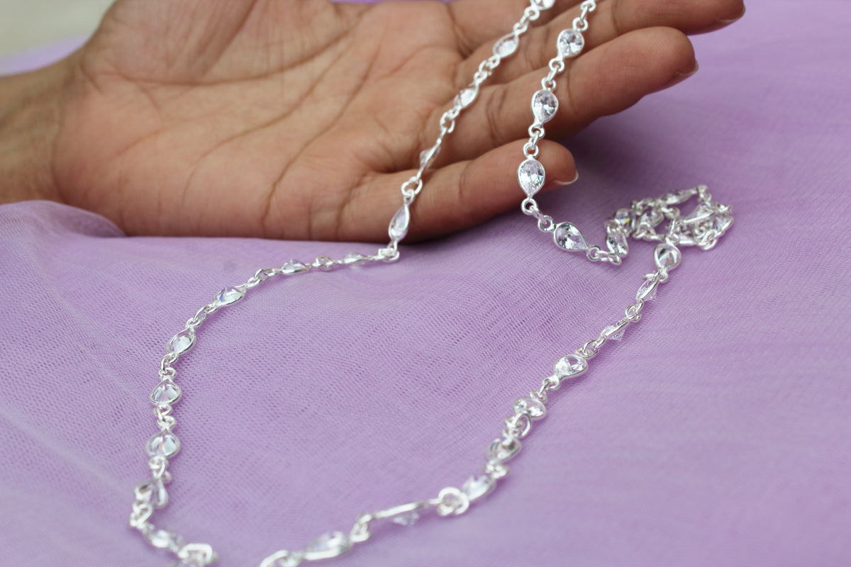 Glass Long Chain Necklace