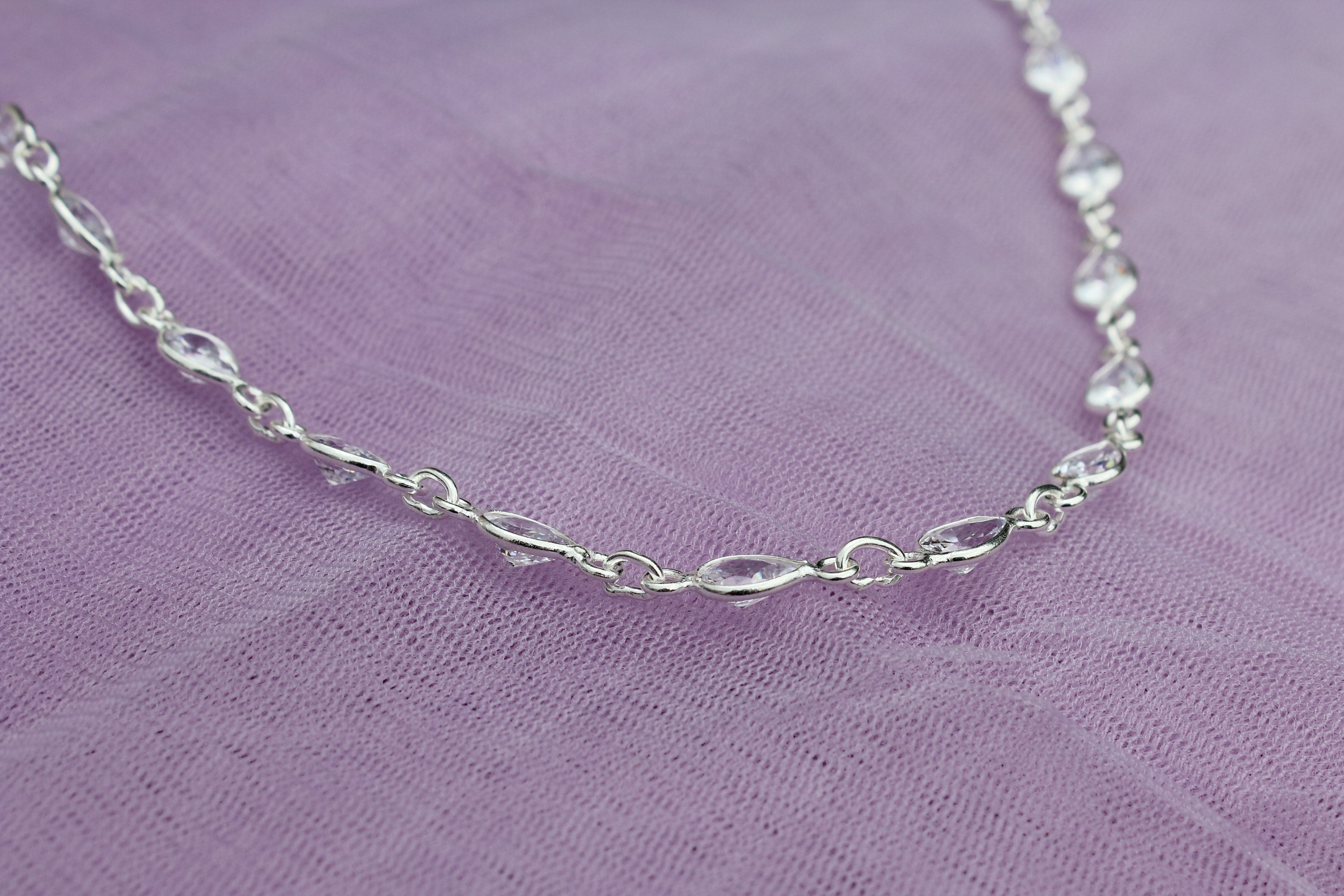 Glass Long Chain Necklace