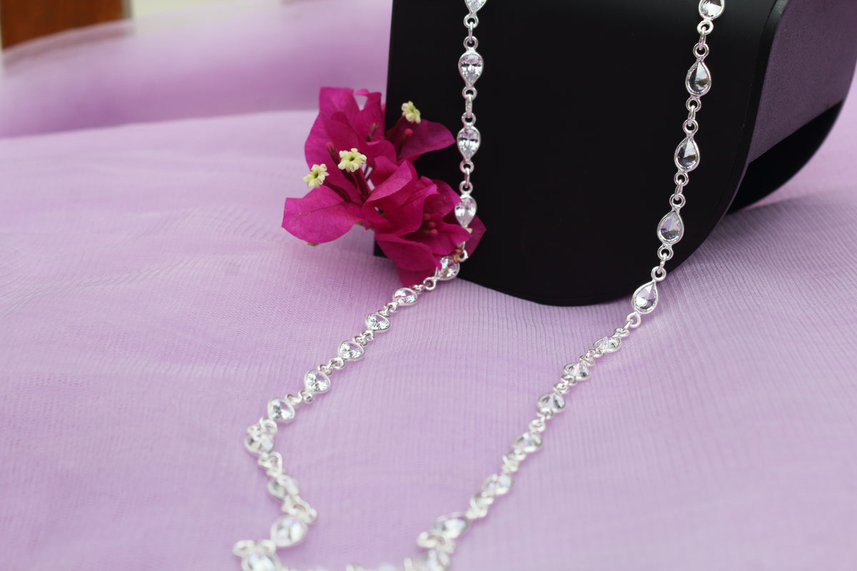 Glass Long Chain Necklace