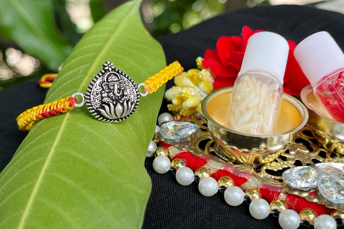 Ganesha Lotus Rakhi