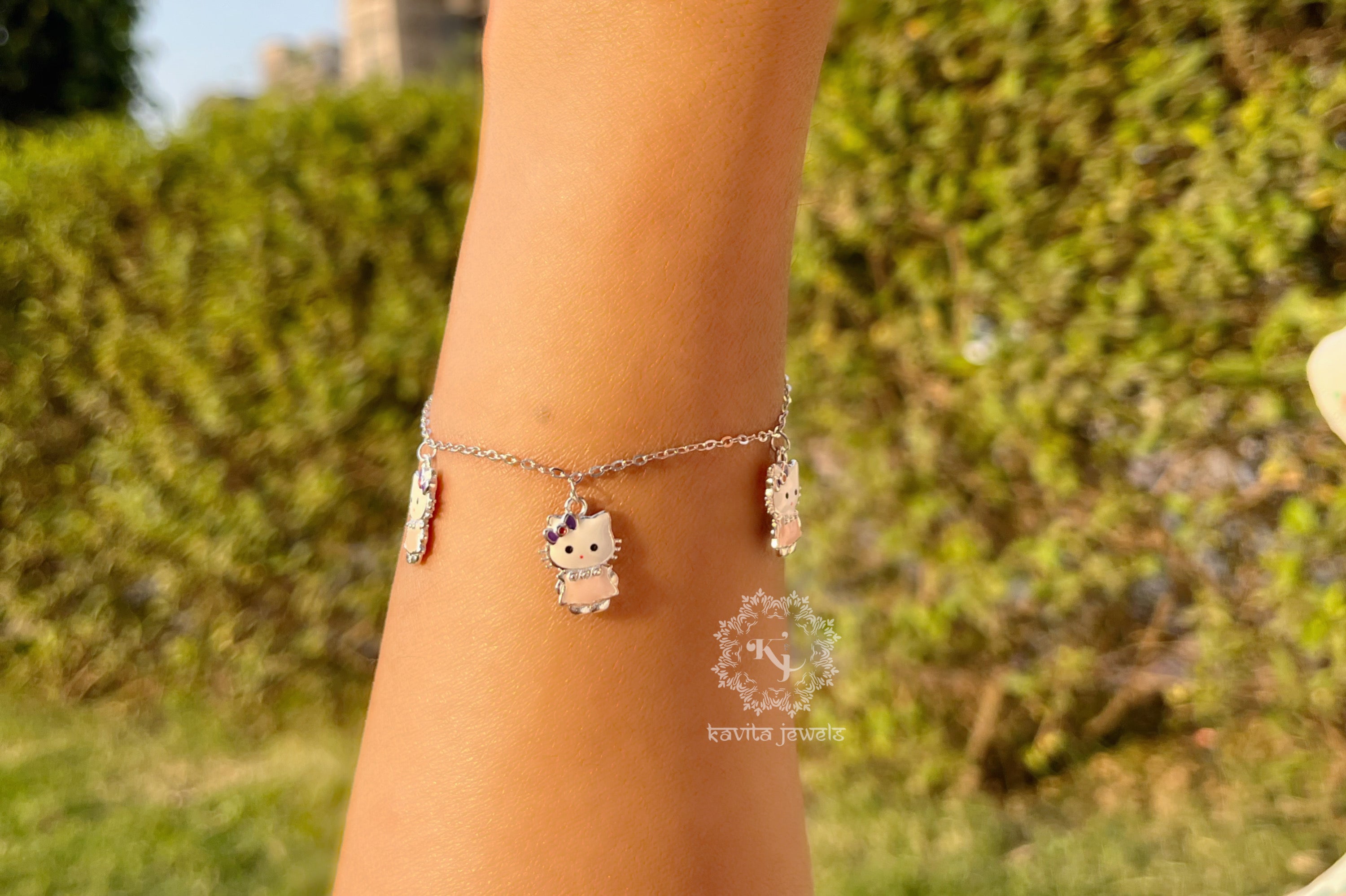 Enamel Kitty Bracelet