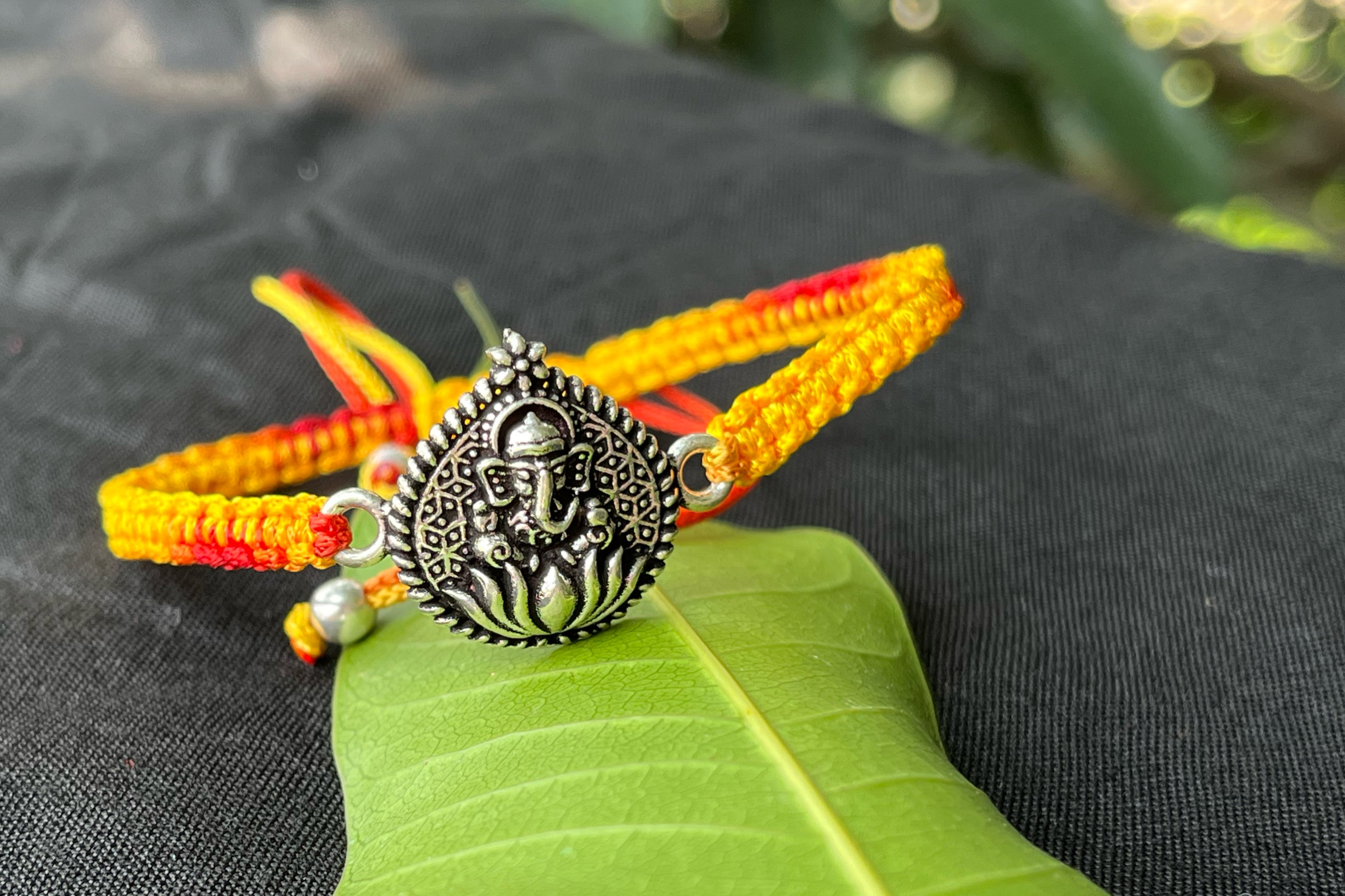 Ganesha Lotus Rakhi