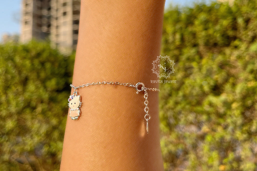 Enamel Kitty Bracelet