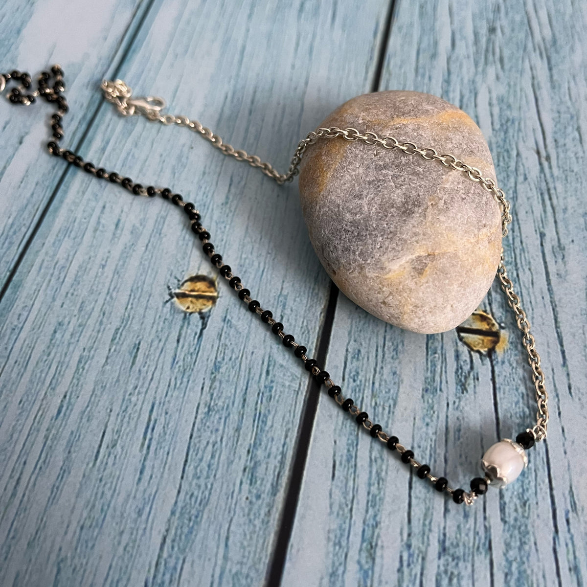 Half & Half Pearl Mangalsutra