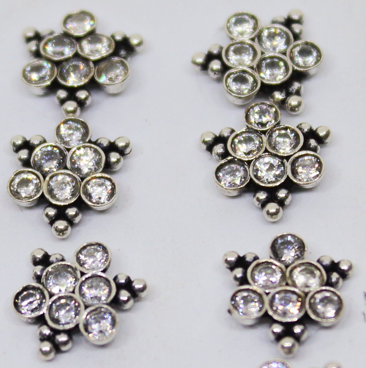 Triangle Nose Pin with Stones