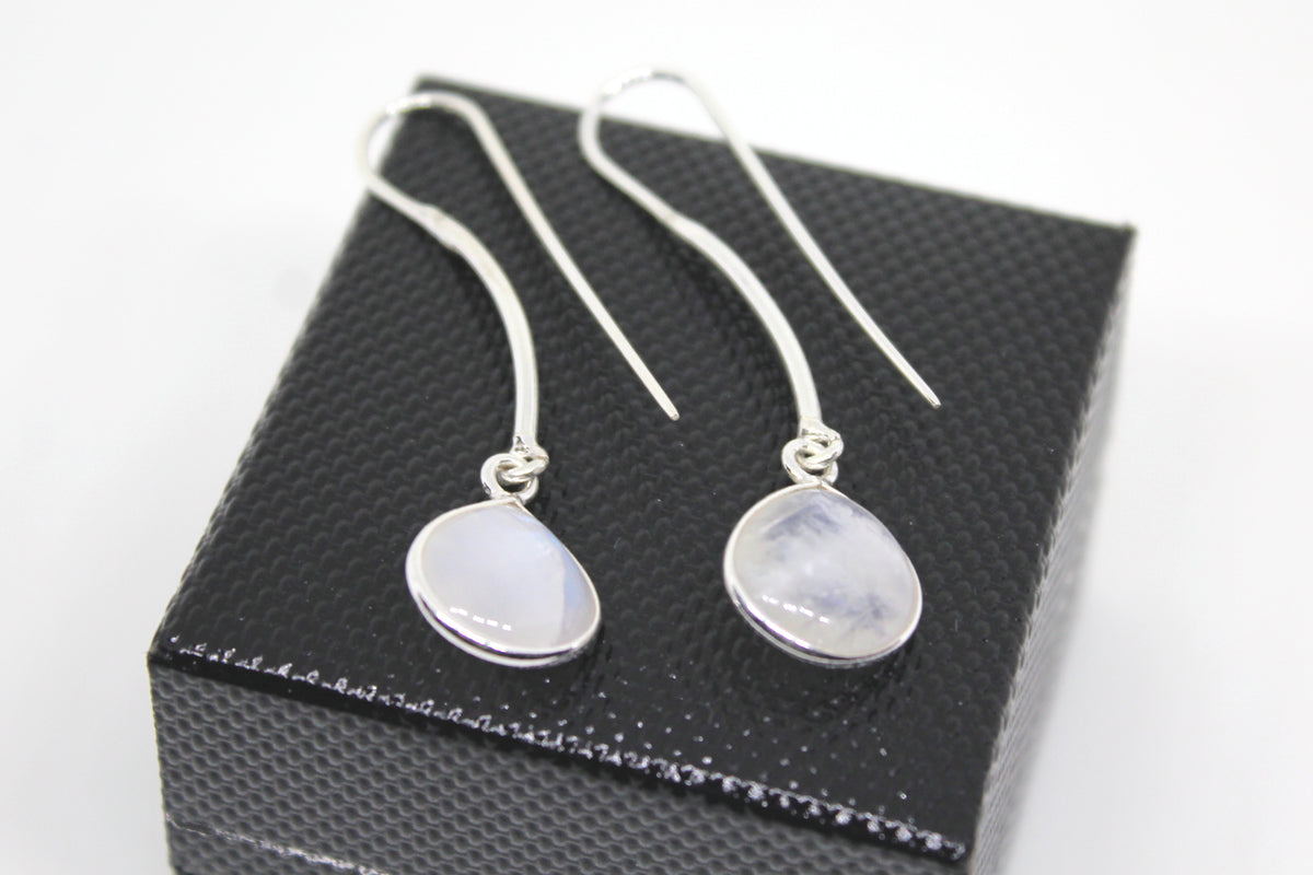 Moonstone Long Ear wire Earring
