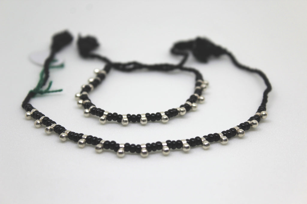 Black Beads Ghungroo Thread  Nazaria