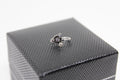Stone Studded Triangular Shape Rawa work Clip On Nose Pin(White)