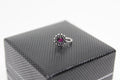Rawa work Stone Studded Round Clip On Nose Pin(pink)