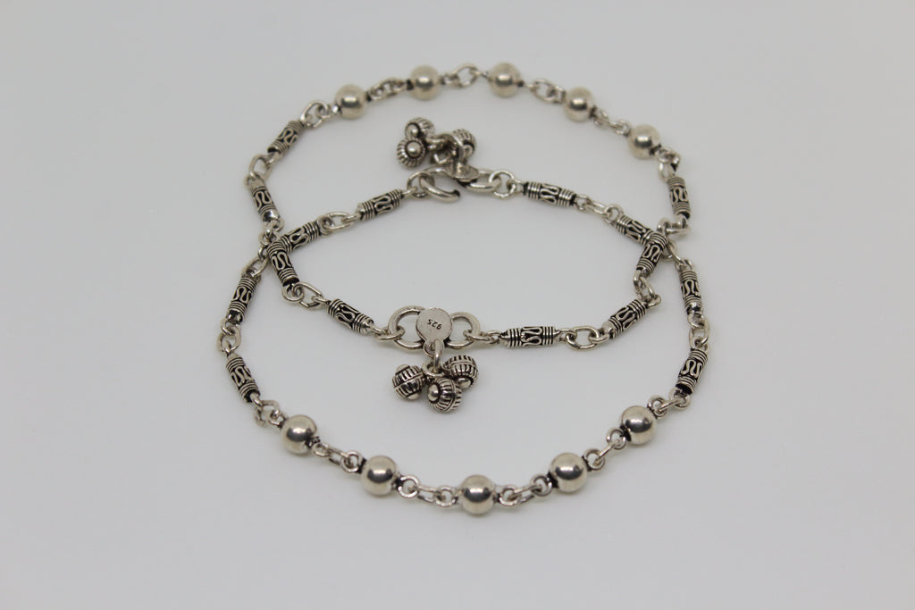 Sterling Silver Ball Anklet