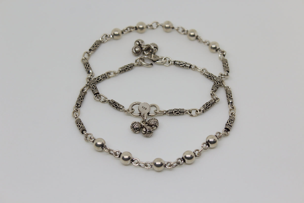 Sterling Silver Ball Anklet