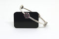 Sterling Silver Multicolor Flower Bangle
