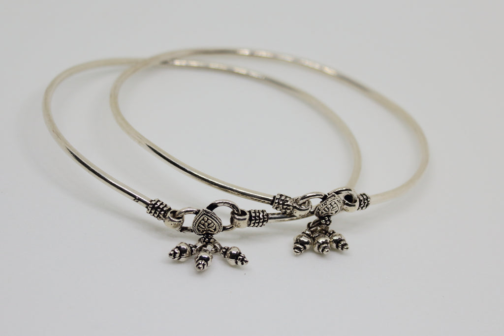 Sterling Silver Plain Kada anklet