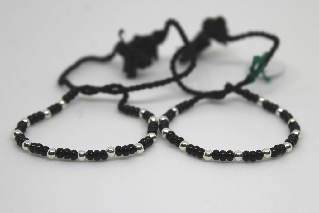 Black and Silver Beads Thread Nazaria