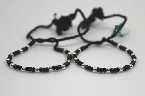 Black and Silver Beads Thread Nazaria