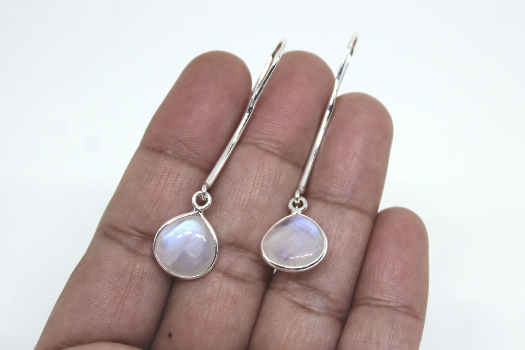 Moonstone Long Ear wire Earring