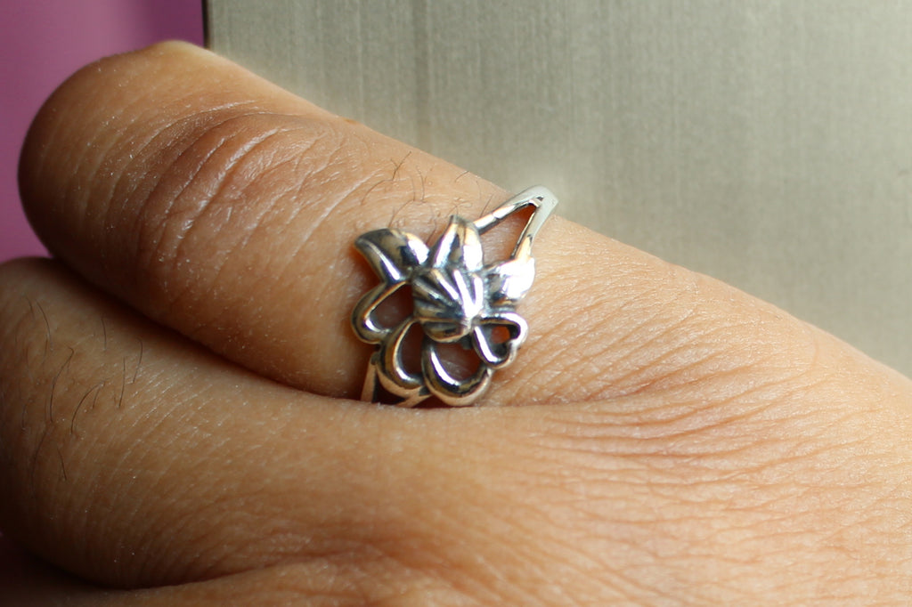 Blooming Heart Flower Ring