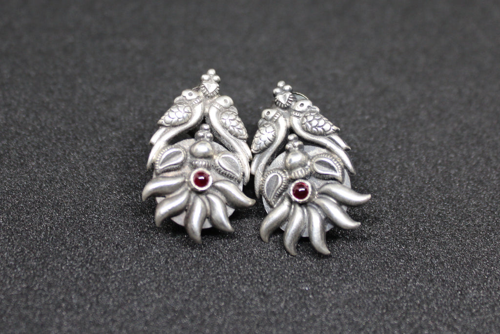 Parrot Love Birds Kempa Stud Earring