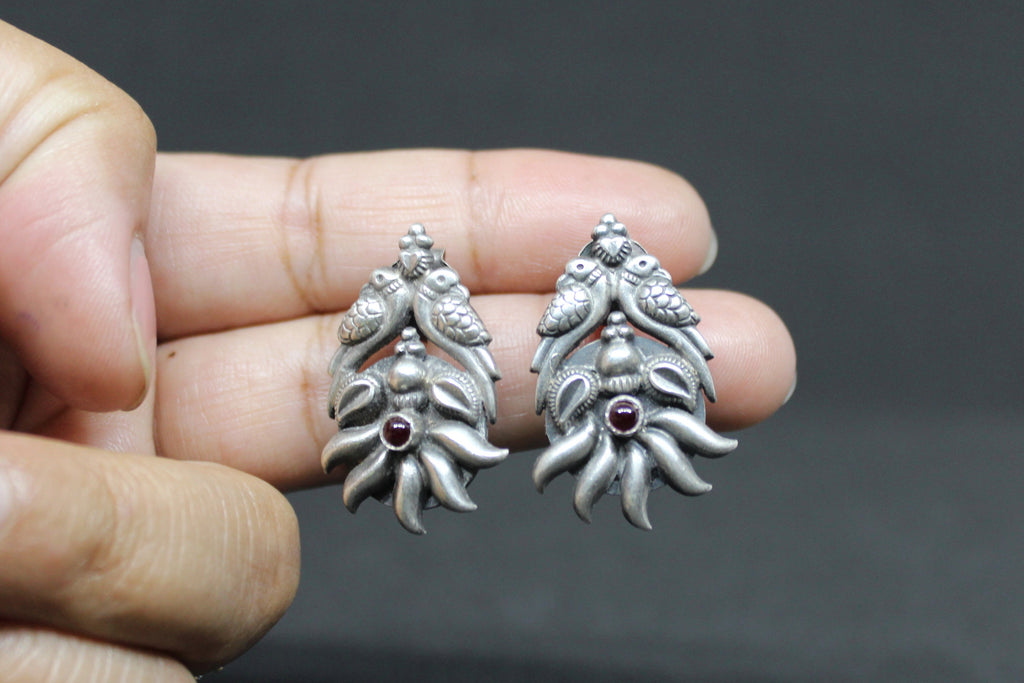 Parrot Love Birds Kempa Stud Earring