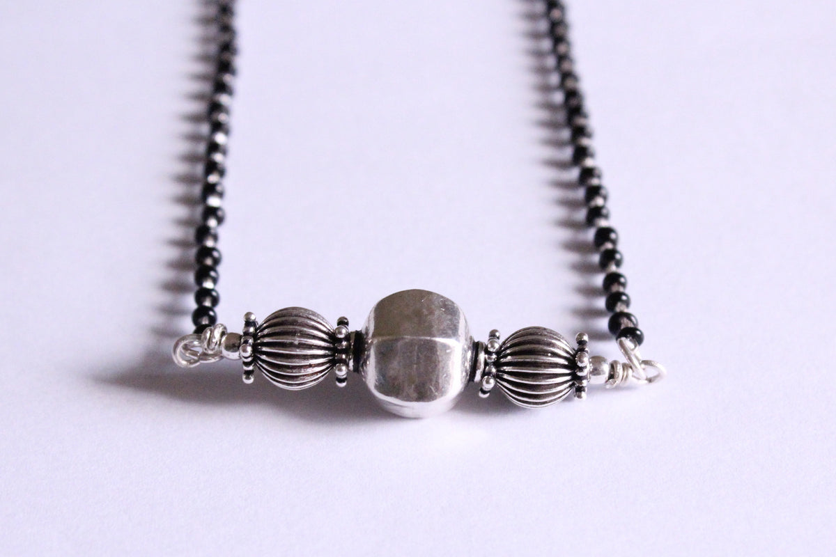 Mangalsutra with Silver Beads Pendant