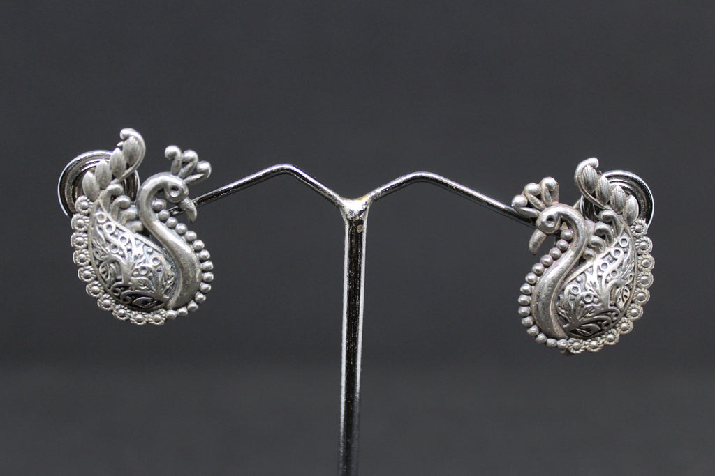 Rawa work Dancing Peacock Earring