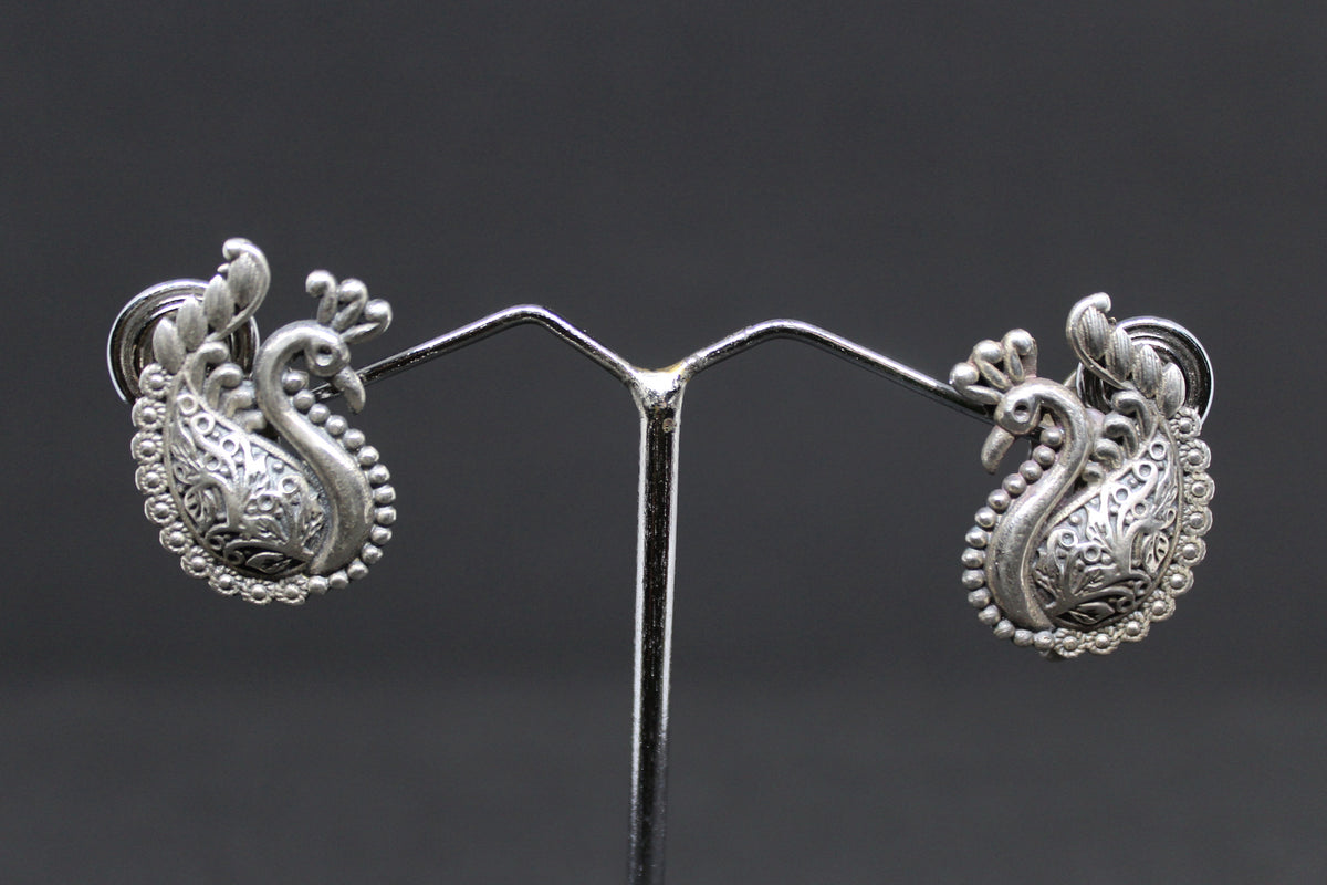 Rawa work Dancing Peacock Earring