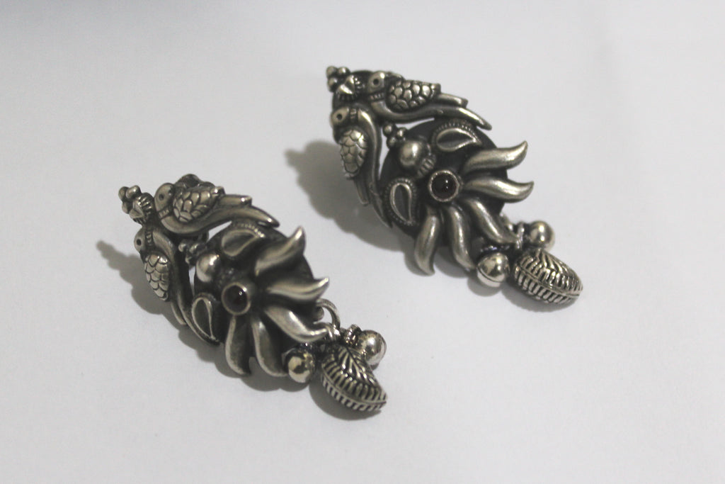 Parrot Love Birds Kempa Studs With Hanging