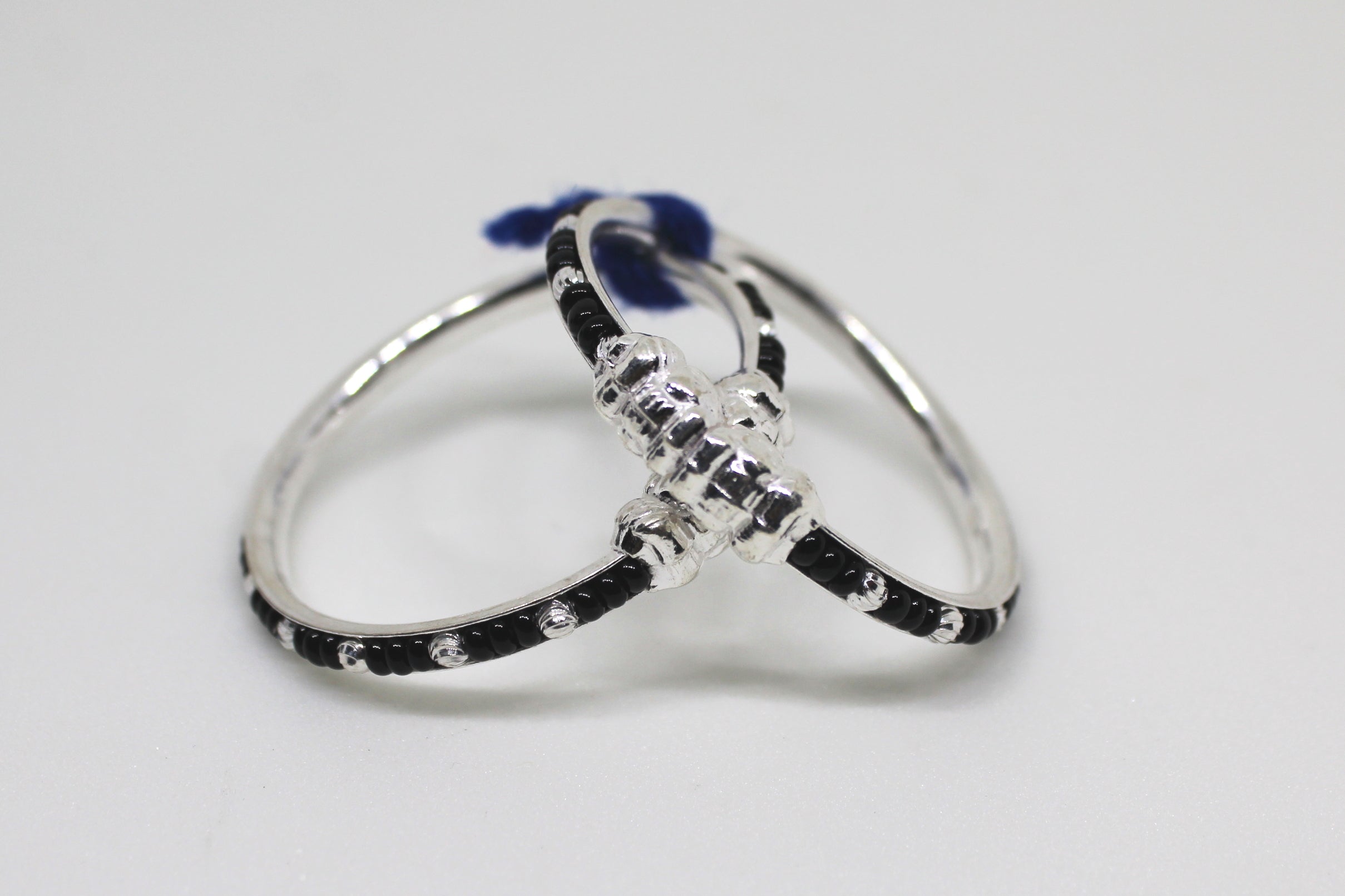 Black and Silver Beads kada