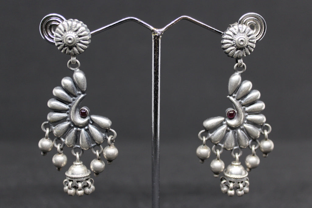 Half Moon Kemp Flower With Small Jhumka