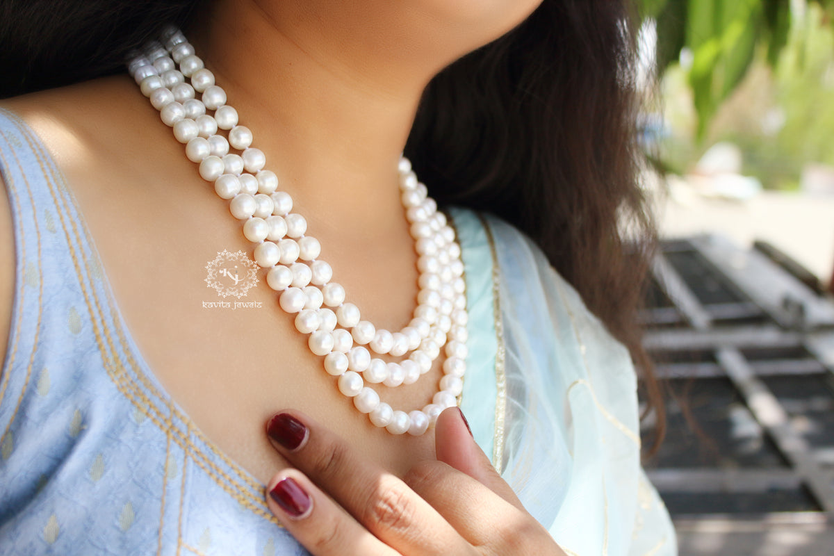 Classic layered fresh Water Pearl Necklace