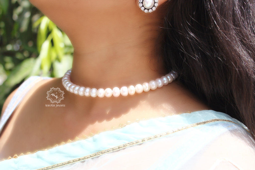 Spiral Fresh Water Pearl Necklace