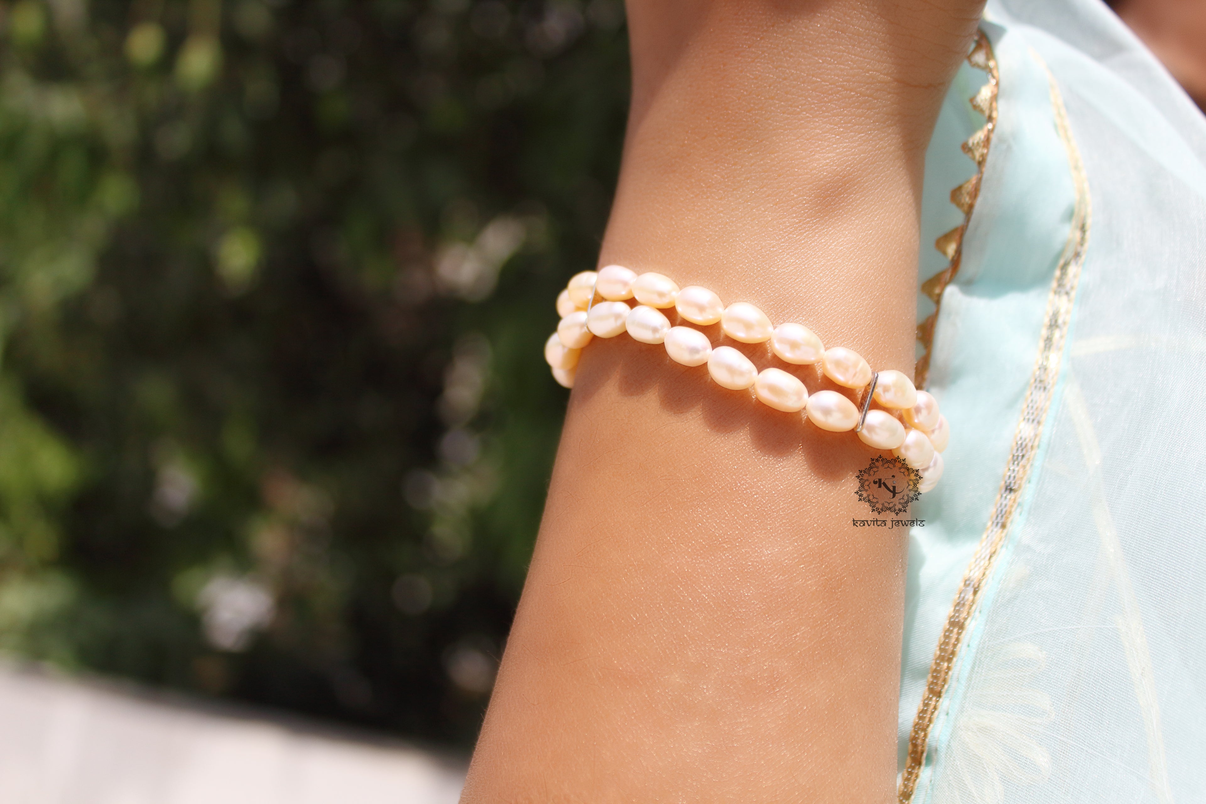 Dual Line Fresh Water Pearl Bracelet