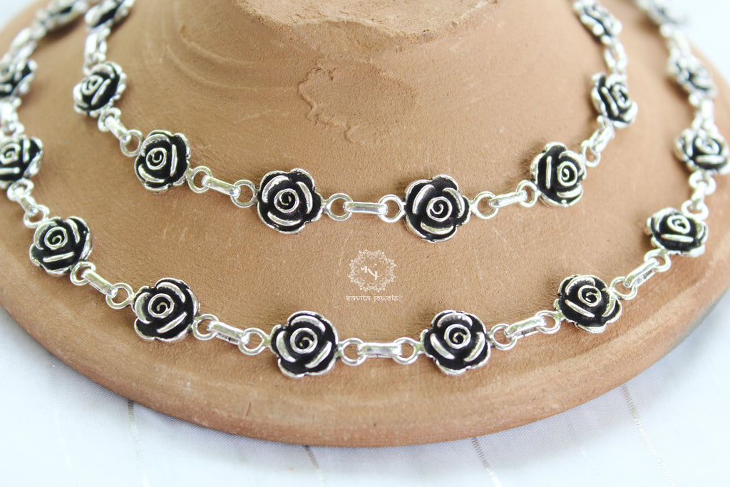 Rose Motif Anklet