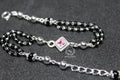Pink Square Stone Hand Mangalsutra