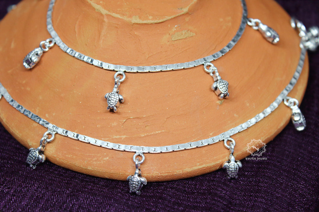 Sterling Silver Tortoise Anklet